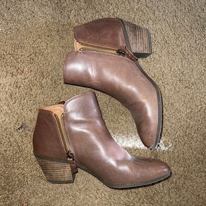 Brown Frye Judith Zip Bootie